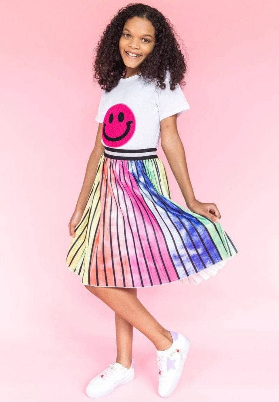 Milly Rainbow Stripe Pleated Skirt | Fashion, Skirts, Style